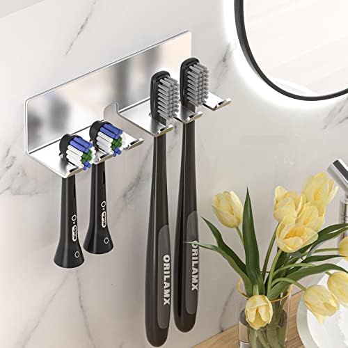 Electric Toothbrush Holder - 5 Slots SUS304 Stainless Steel Wall Mounted
