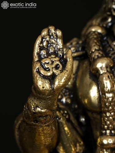 Small Superfine Hanuman Brass Statue Bajrangbali Pooja Temple Decor