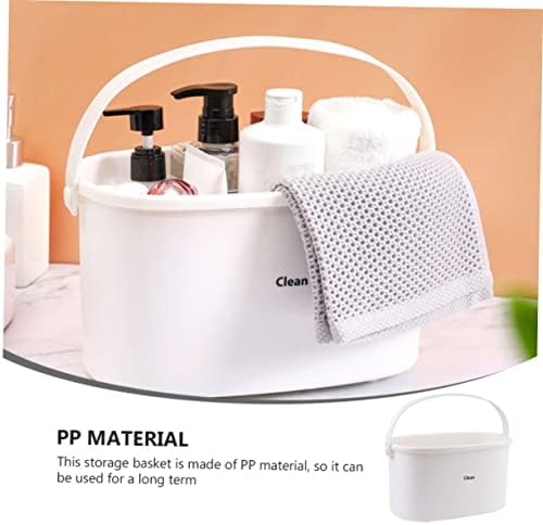 WOONEKY 1pc PP Material Bathroom Organizer Storage Basket
