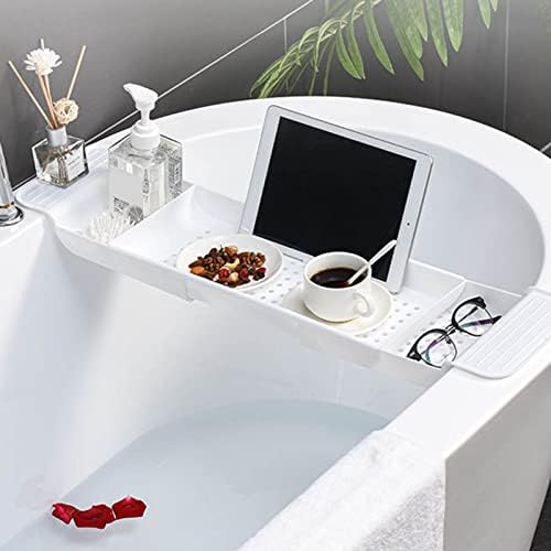 Flexman Plastic Bathtub Tray with Retractable Draining Design