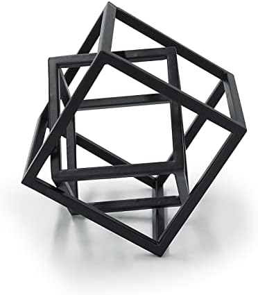 DreamsEden Brass Cube Sculpture Modern Decor Accent