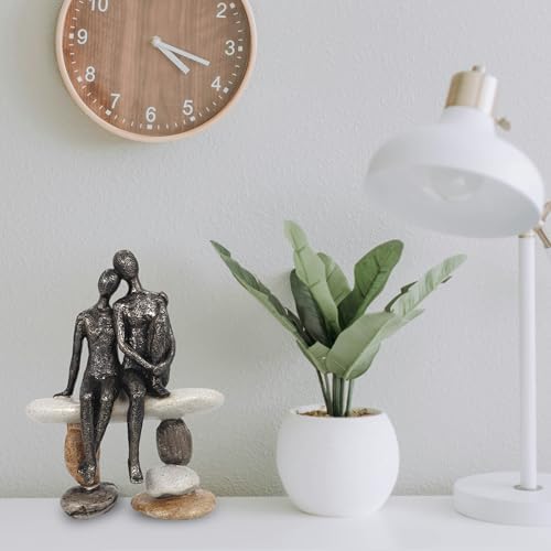 Abstract Couple Statue Cast Iron Design