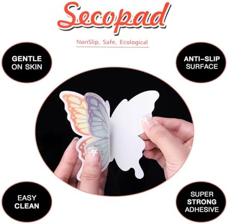 Secopad 20 PCS Non Slip Butterfly Bathtub Stickers
