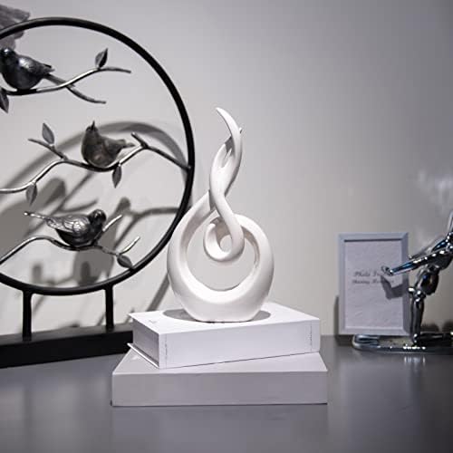 Modern Abstract Ceramic Statue - 5x25x105 Inch Home Dcor Sculpture