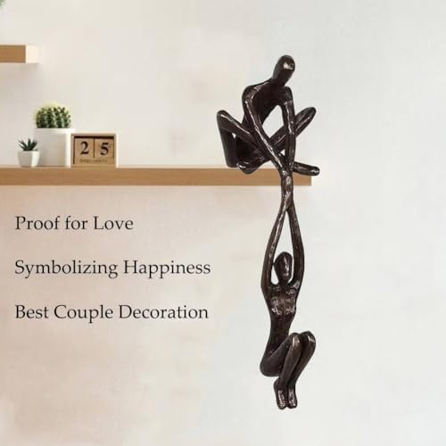 Seek Rare Couple Sculptures Abstract Figurine Decor Black 75x24in