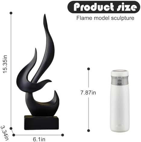 Dosker Black Flame Sculptures Home Decor