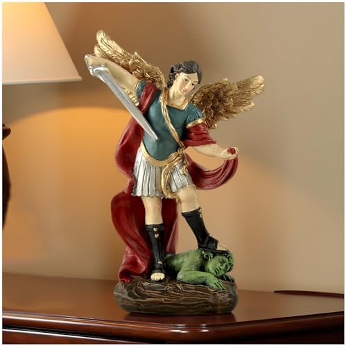 St Michael Archangel Statue 532 Hand-Painted Resin Figurine