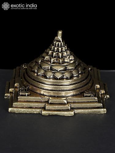 Superfine Shri Yantra Brass Statue for Home Pooja
