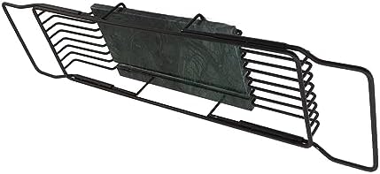 Fafeicy Metal Marble Bathtub Rack - Space Saving Anti Slip
