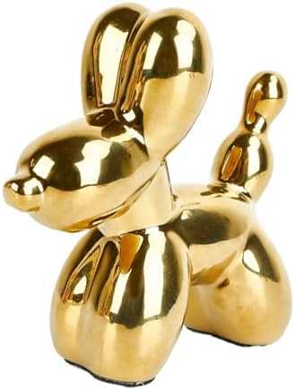 Ceramic Gold Balloon Dog Decor Statue 1