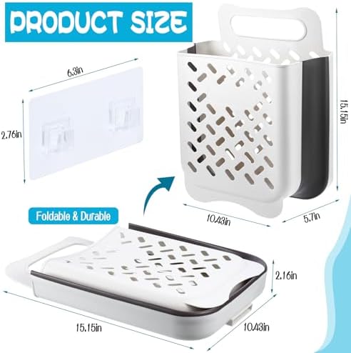Wensdr Foldable Bath Toy Storage Organizer White