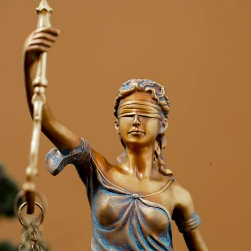 Bronze Lady Justice Statue 11-Inch Sculpture for Lawyers