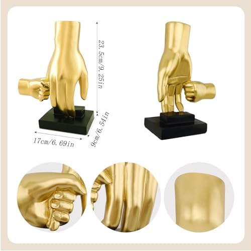 Gold Hands Sculpture Statues Modern Home Decor