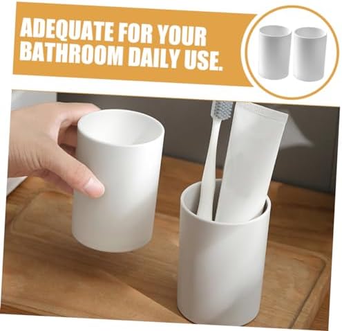 PRETYZOOM 2pcs Modern Unbreakable Bathroom Tumbler Cup Pp Material