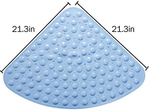 Eanpet Non-Slip Bath Mat - Grey Triangle 21x21 Inch