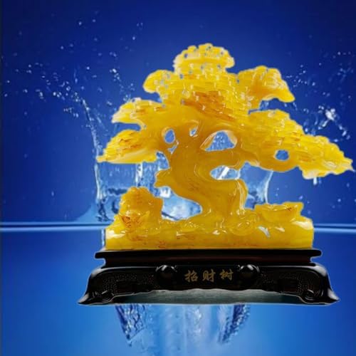 Wood Grain Wealth Prosperity Statue Feng Shui Resin
