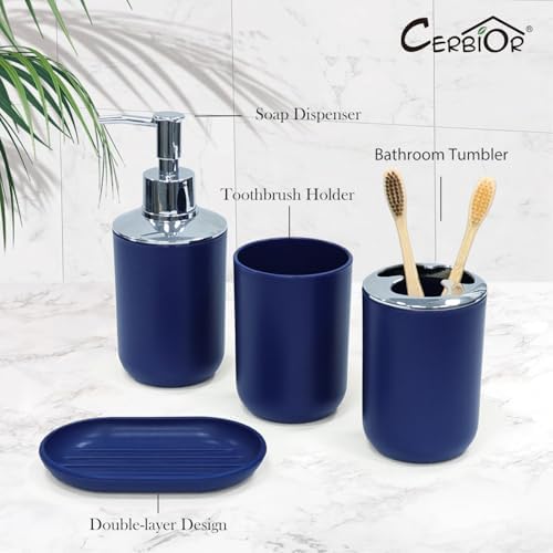 CERBIOR 6-Piece Bathroom Accessory Set in Royal Blue