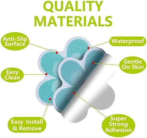 Hebayy 10 Pack Non-Slip Flower Bath Deco Stickers