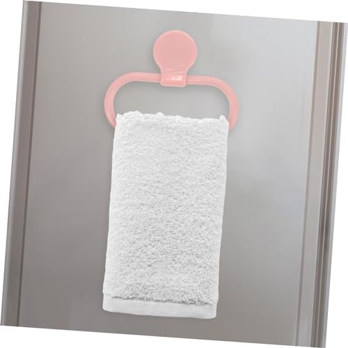 Pink Towel Holder Ring Self Adhesive No Drilling Required