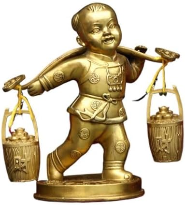 Ecqizer Feng Shui Wealth Child Statue Decor