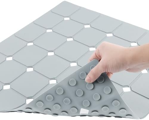 MeimeiDe Silicone Shower Mat 21x21 Non-Slip Bath Mat with Suction Cups