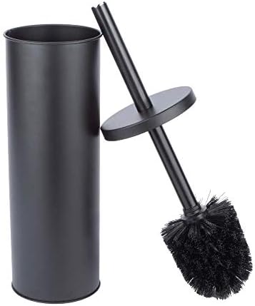 JS Jackson Supplies Sleek Toilet Brush Holder - Matte Black