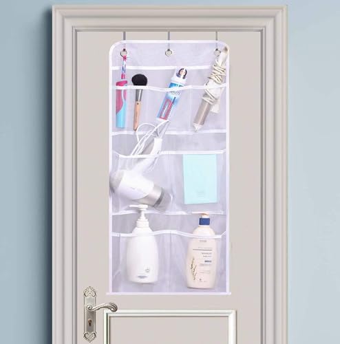 MISSLO Hanging Mesh Shampoo Shower Organizer with Door Hooks 1