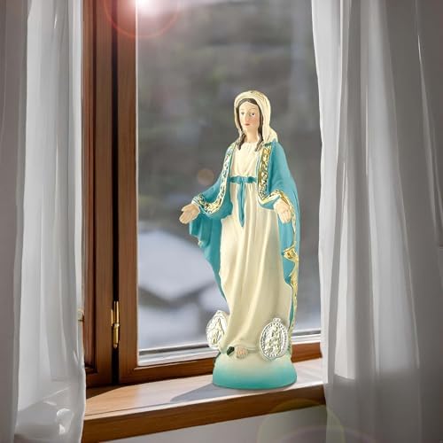 Our Lady of The Immaculate Conception Resin Statue - 484 Hand-Painted Catholic Sculpture