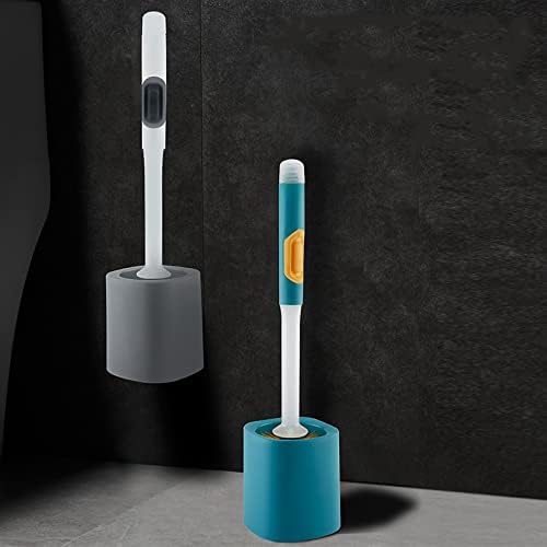 Wall Mounted Toilet Brush Set with Long Handle and 360 Cleaning