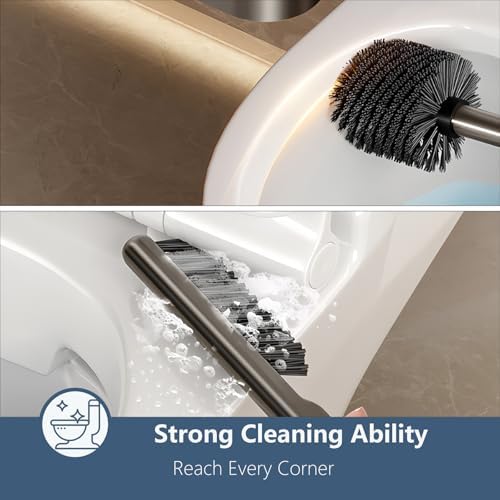 GHYFFF 2 in 1 Toilet Brush and Holder Set