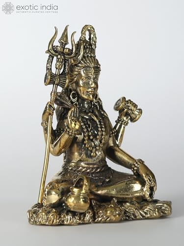 Small Superfine Lord Shiva Brass Statue for Home Puja Mandir
