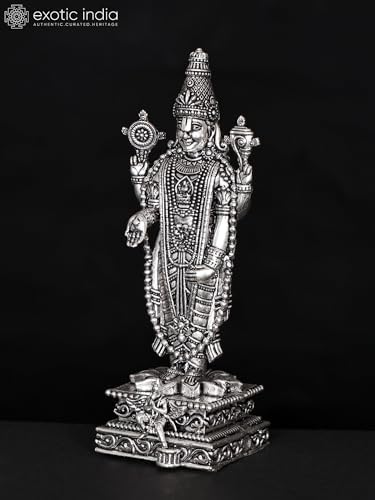 Superfine Lord Tirupati Balaji Brass Statue with Garuda Base
