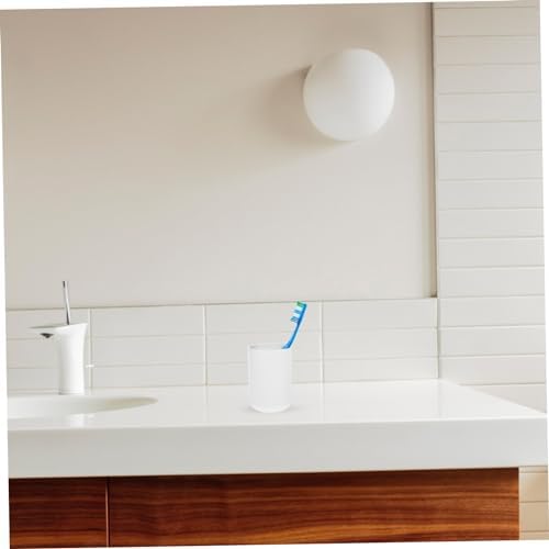 2pcs Lightweight PP Toothbrush Cups for Bathroom and Daily Use