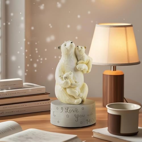 AIDLNS Polar Bear Family Music Box Figurine Gift