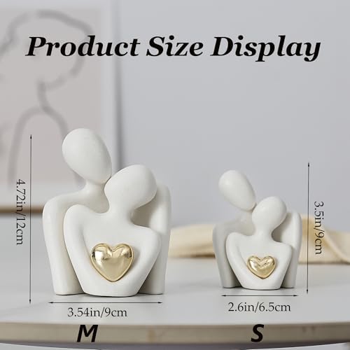 Hugging Couple Statue Ceramic Romantic Gift for Her