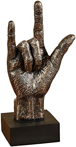 Touch of Class I Love You Hand Sculpture Bronze with Gold Highlights