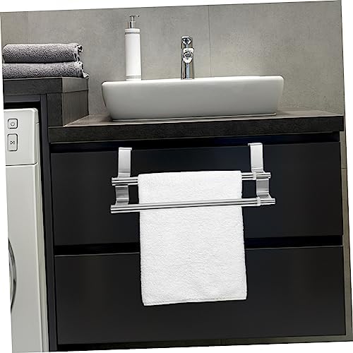 Adjustable Towel Rack for Bathroom with Dual Rod Design