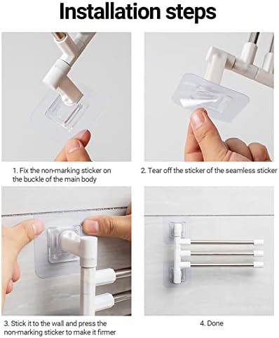 Bluelans 12 Stainless Steel Towel Bar with Rotatable Design