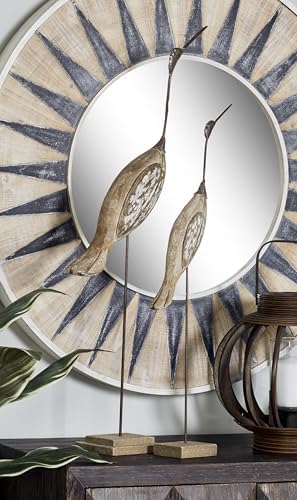Deco 79 Coastal Bird Sculptures Set of 2