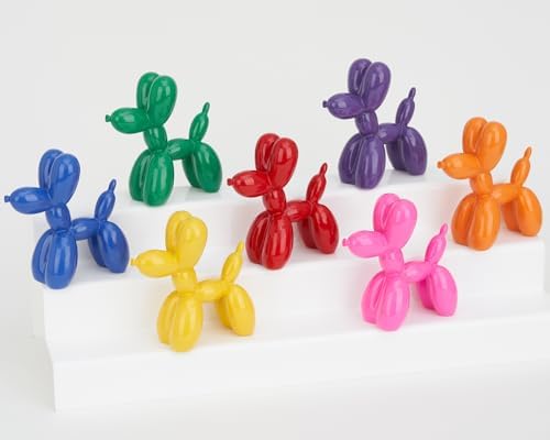4 Inch Balloon Dog Statue - Vibrant Orange Decor