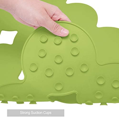 Webos Non-Slip Bath Mat with Suction Cups Soft Rubber 28x16 Inch