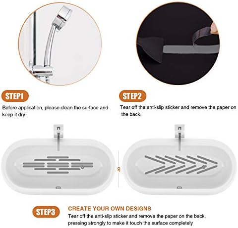 Non-Slip Bathtub Stickers 24 PCS Gray Safety Treads