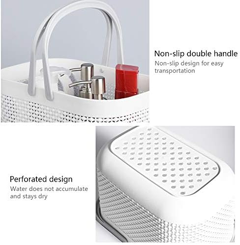 UUJOLY Plastic Storage Baskets with Handles - Shower Caddy for Bathroom Kitchen