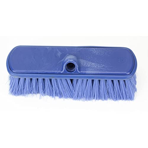 SPARTA Heavy-Duty Deck Scrub Brush with Bumper 95 Inches Blue