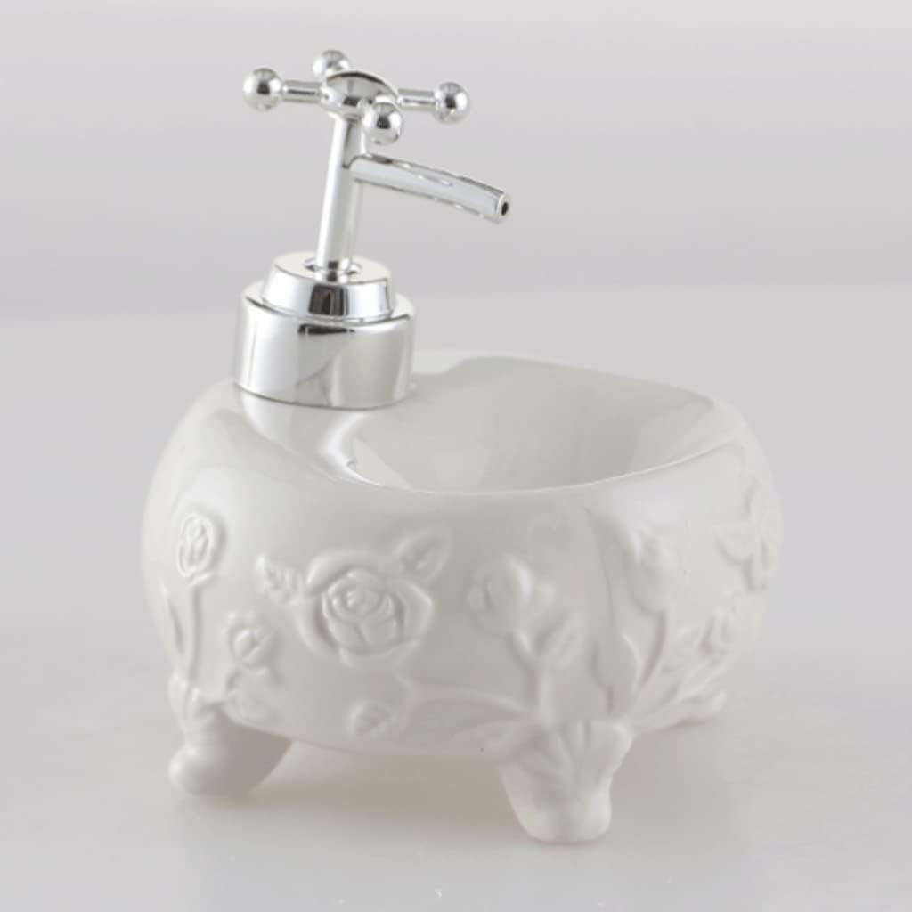 Cute Ceramic Soap Dispenser for Kids Bathroom Pink