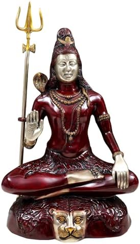 Brass Lord Shiva Idol Statue Divine Home Decor
