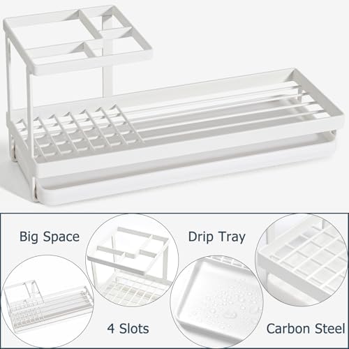 MYITYARD 4-Slot Rustproof Toothbrush Holder with Drainage