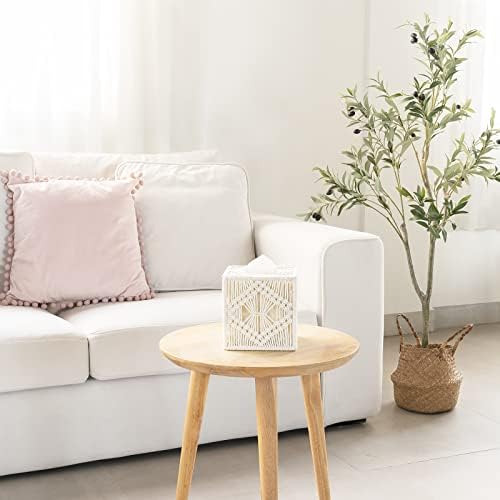 Mkono Boho Macrame Tissue Box Holder