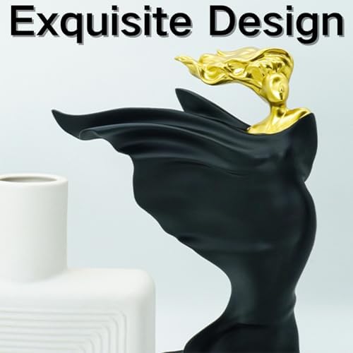 Modern Abstract Goddess 12-Inch Gold Statue
