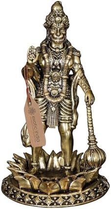 Small Superfine Hanuman Brass Statue Bajrangbali Pooja Temple Decor